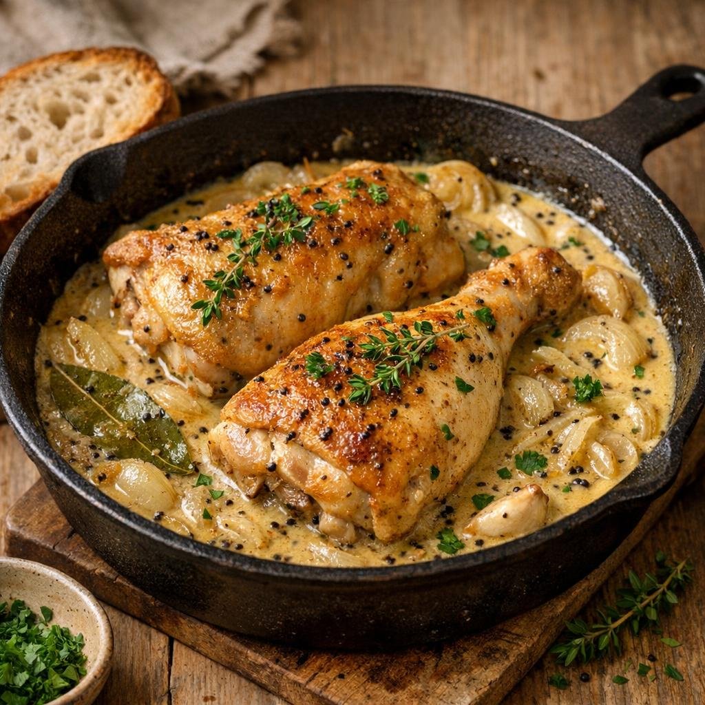 cuisses de poulet moutarde
