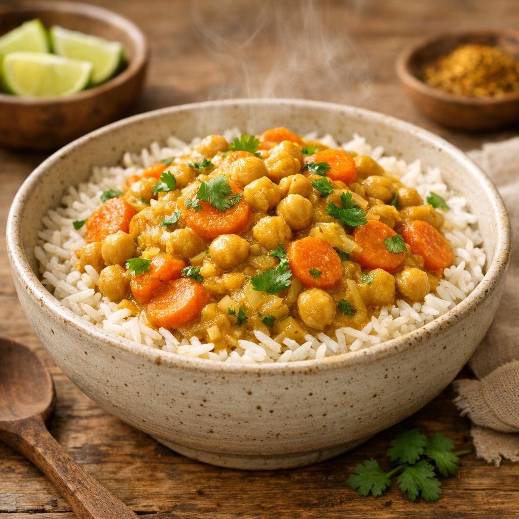 Curry doux végétarien