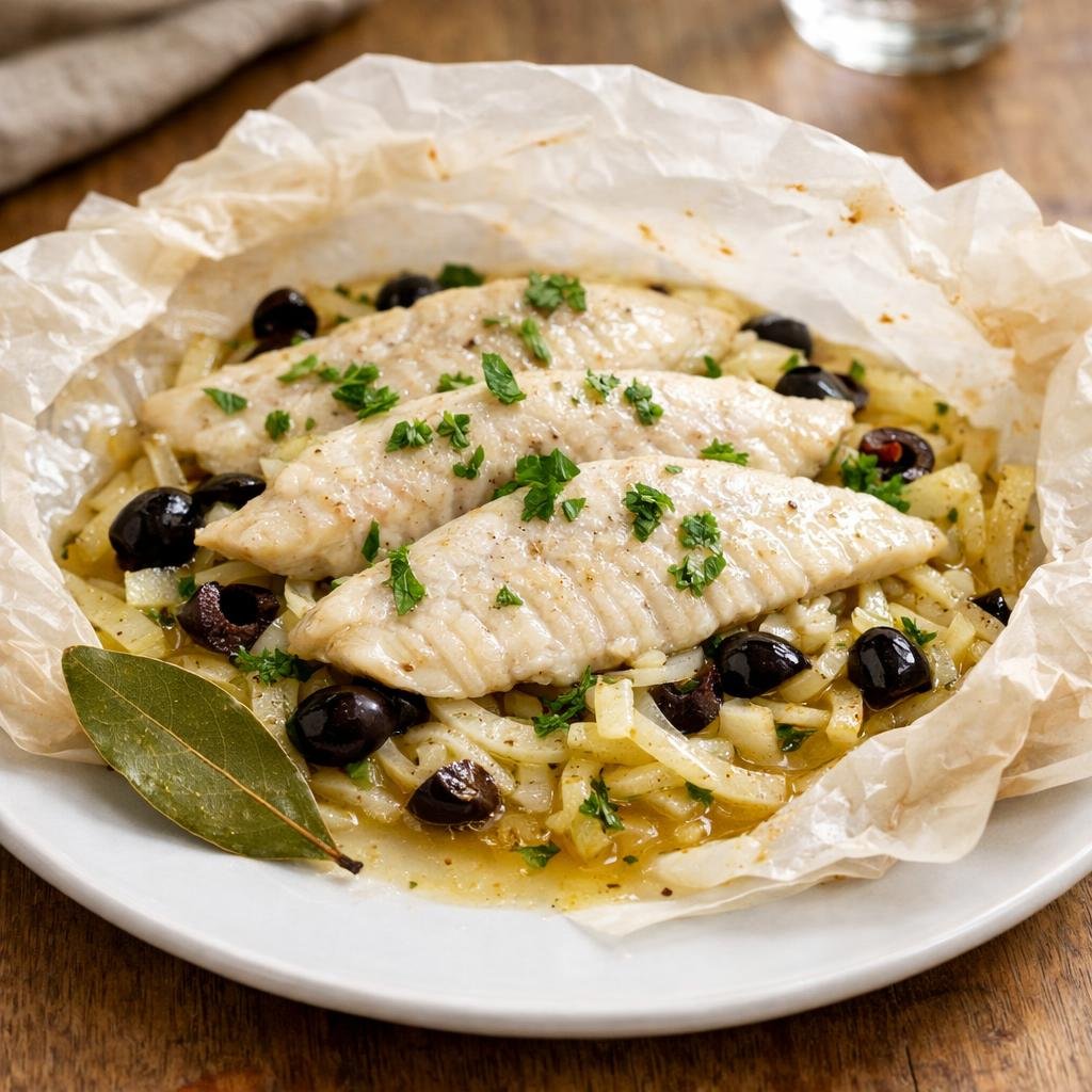 Dorade en papillote laurier