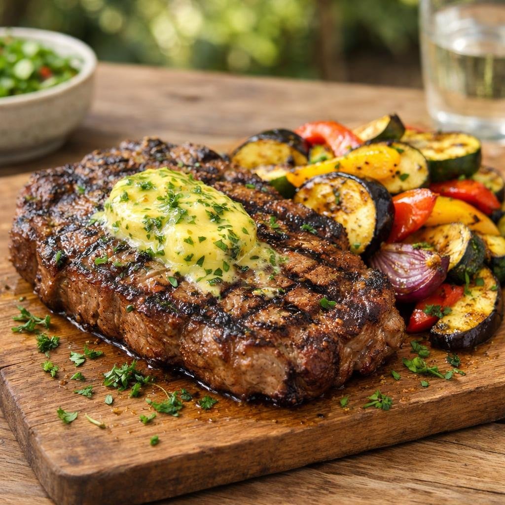 Entrecôte au curry légumes