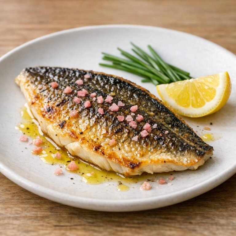 dorade grillée sel rose