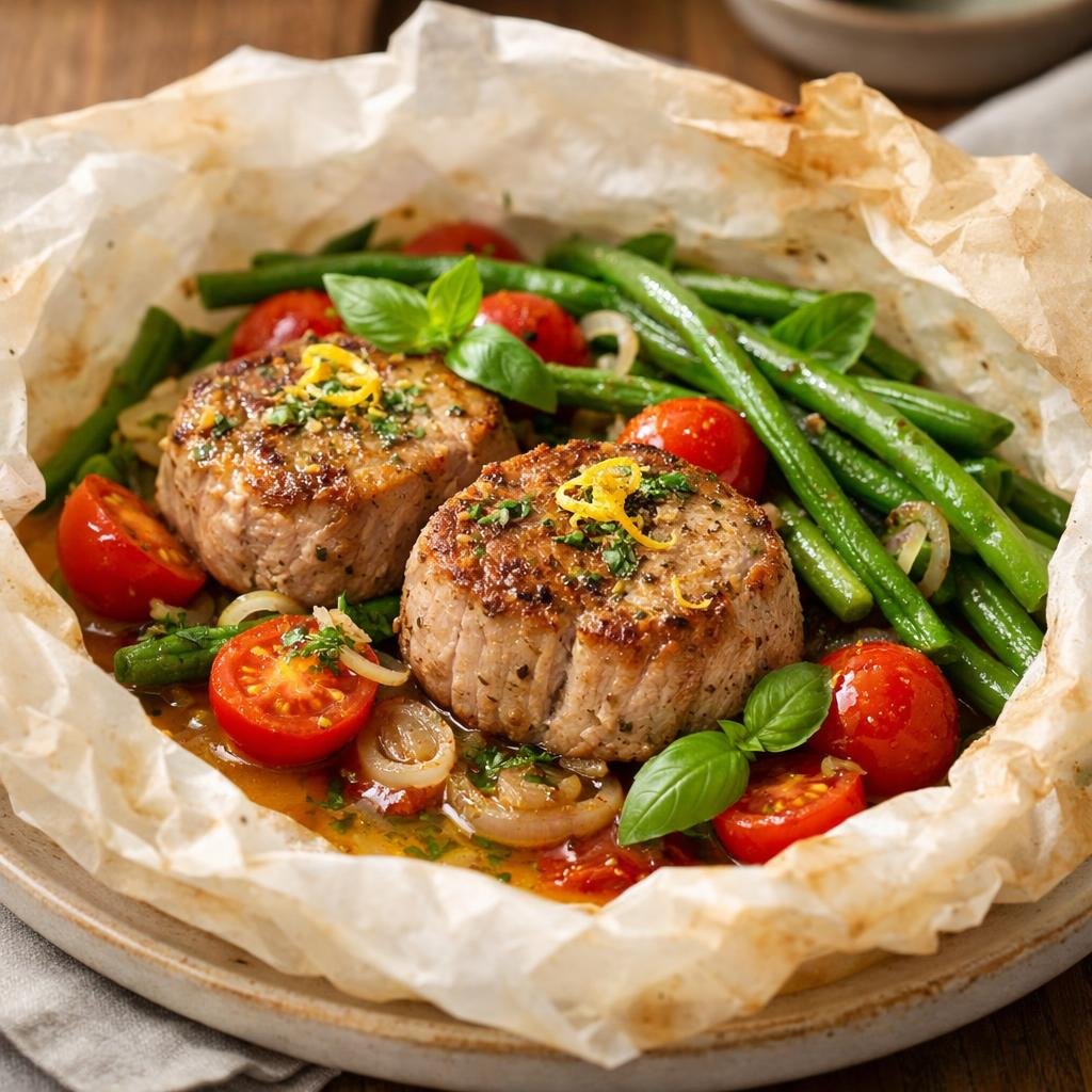 Filet de porc en papillote