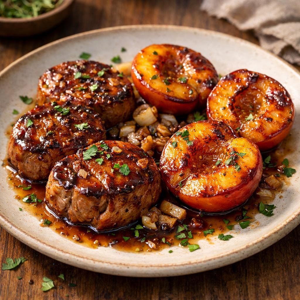 Filet mignon laqué miel