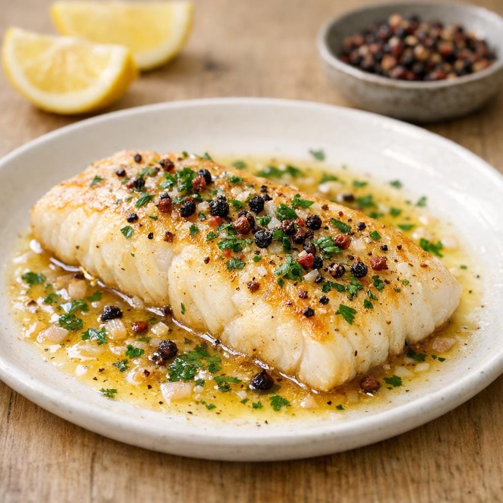 poisson poêlé aux Baies