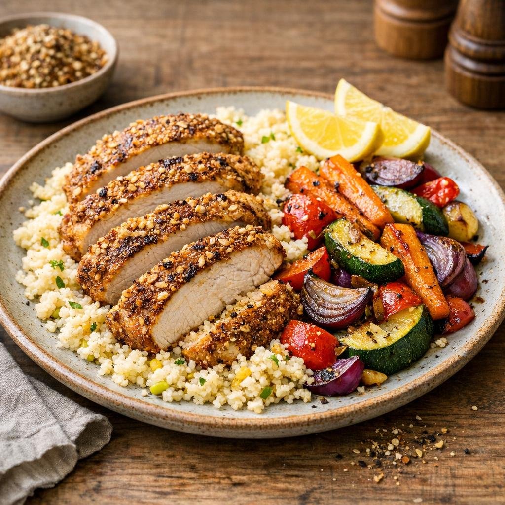 filets de poulet dukkah