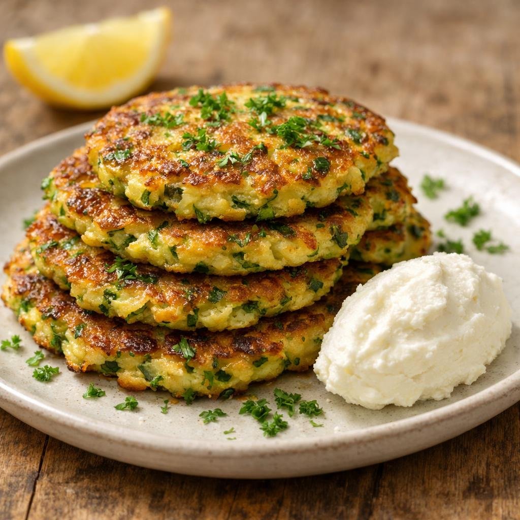Galettes courgettes cerfeuil