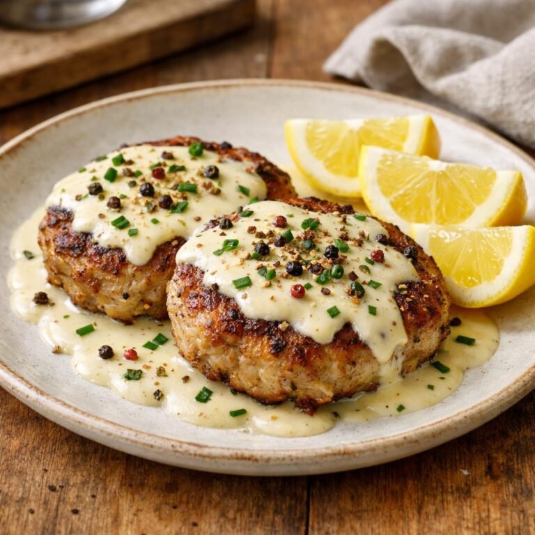 Galettes de porc poivrées