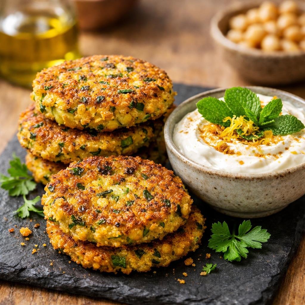 galettes pois chiches courgette