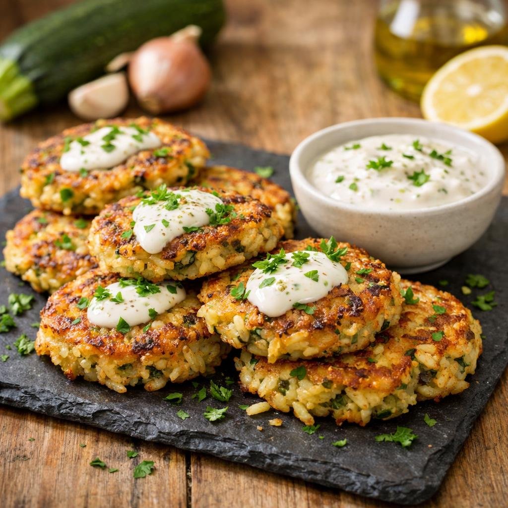 galettes riz courgette cèpes