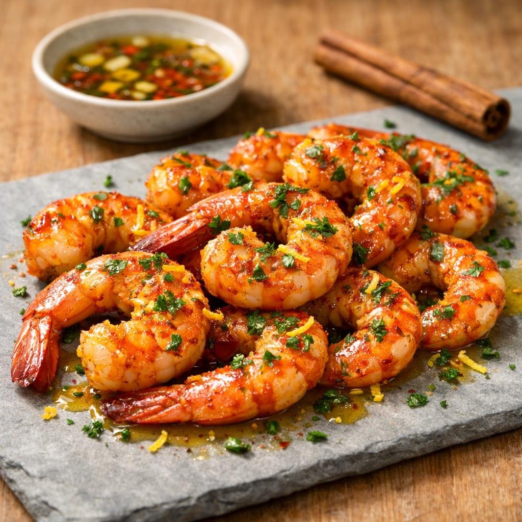 gambas rôties cannelle