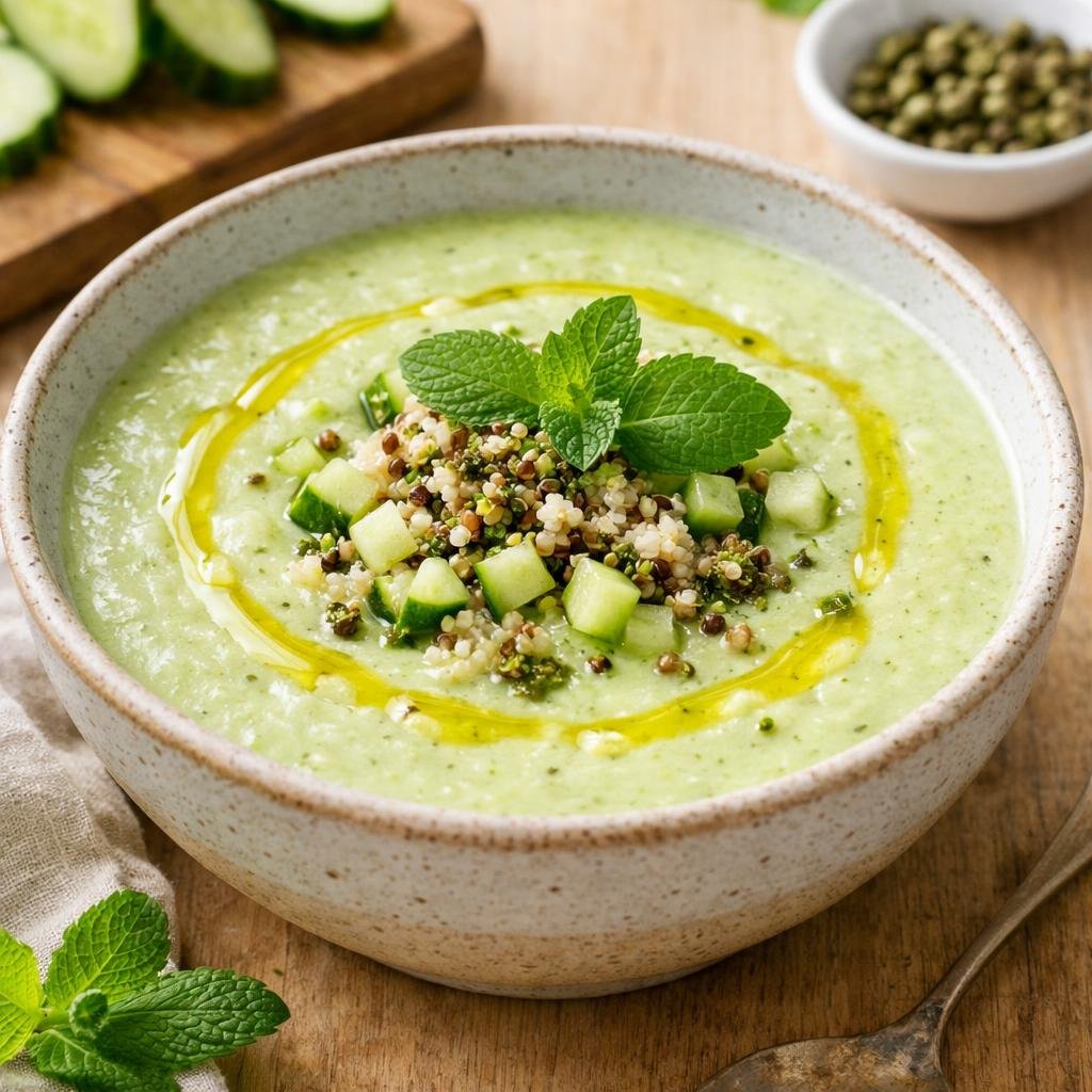gaspacho concombre menthe