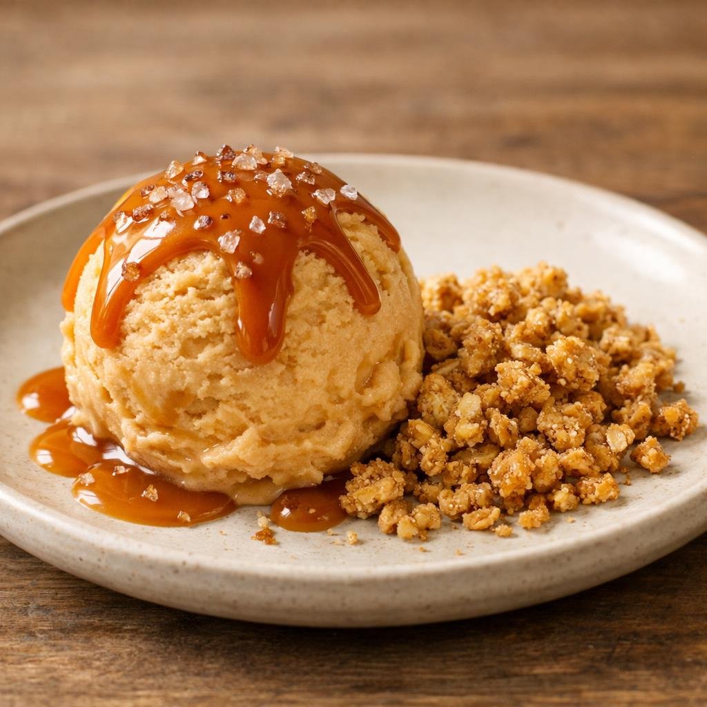 Glace caramel salé fumé