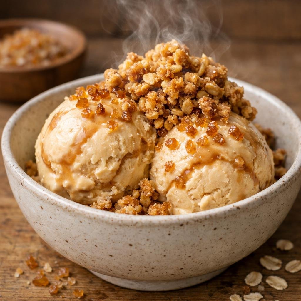 Glace caramel salé fumé