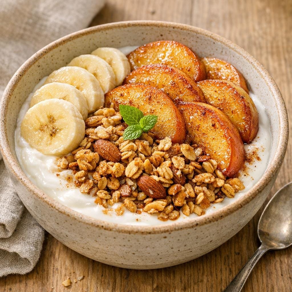 Granola Nature Réconfortant et pommes poêlées avec Granola Nature Réconfortant
