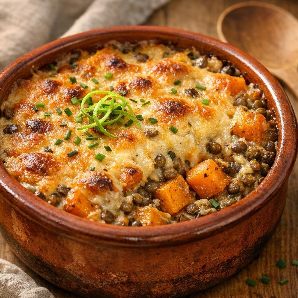 gratin butternut lentilles