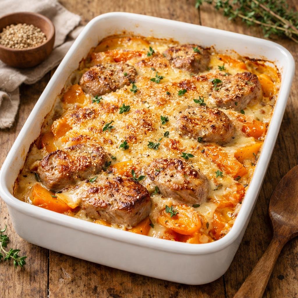 Gratin de porc au Penja