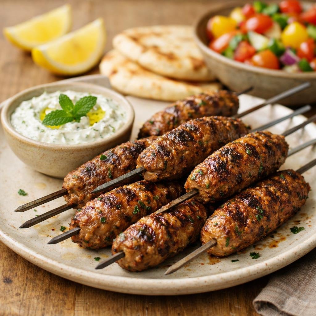 Koftas d'agneau à l'ail