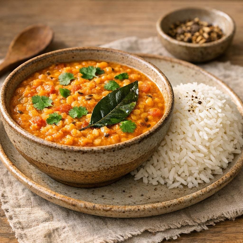 Lentilles corail au kaloupilé