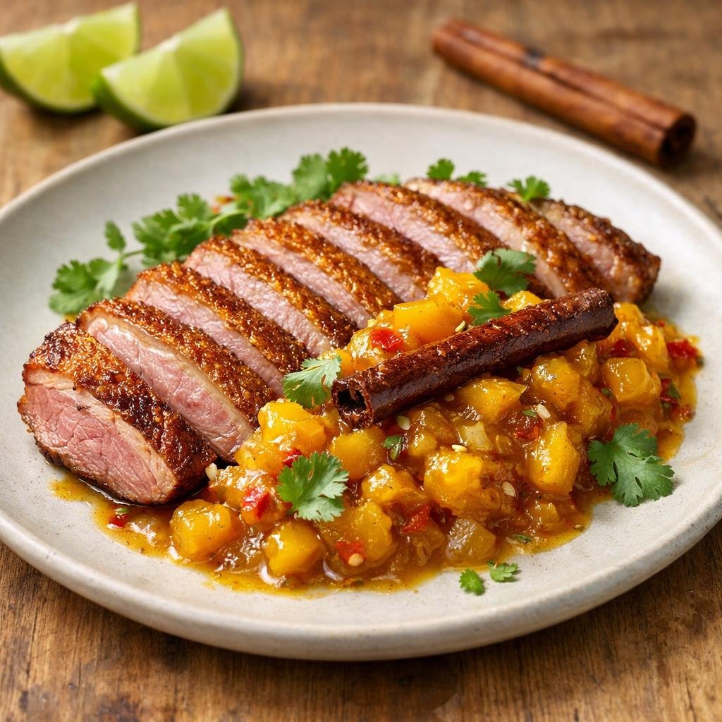 Magret de canard cannelle