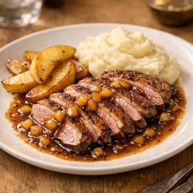 Magret de canard, sauce pour magret aux pommes avec Mélange CANNELLE VANILLE TONKA