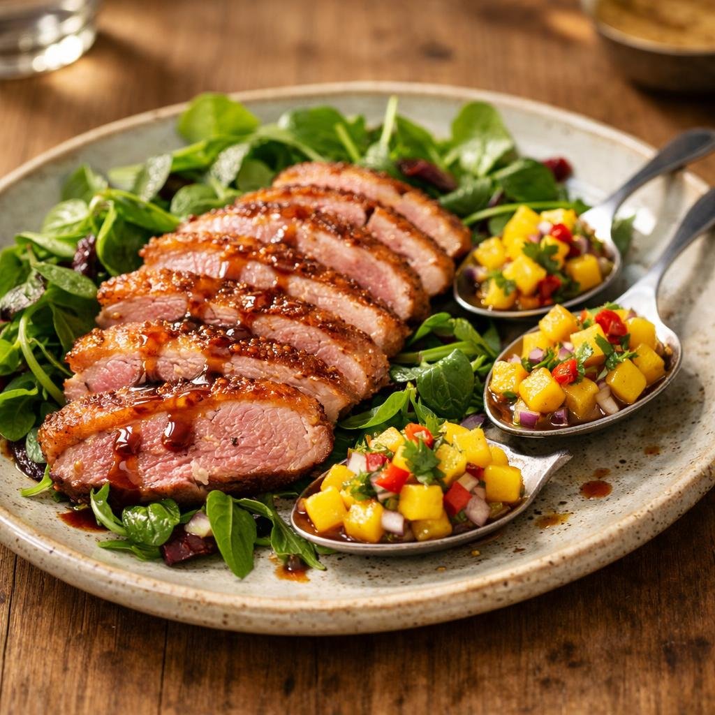 Magret de canard tranché