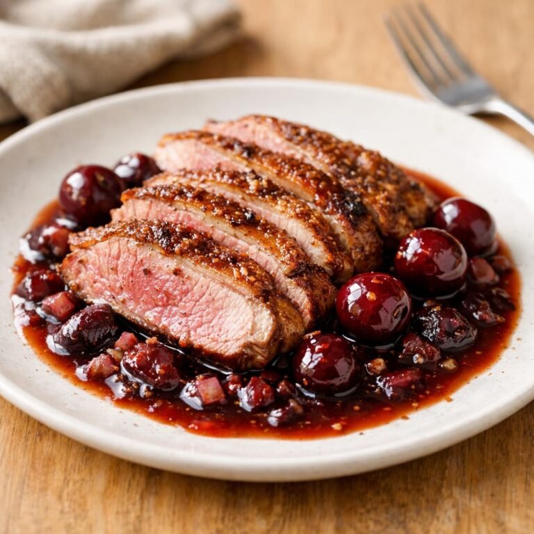 Magret sauce cerise