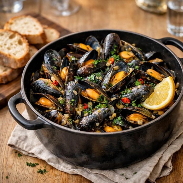 Moules au bouillon de légumes