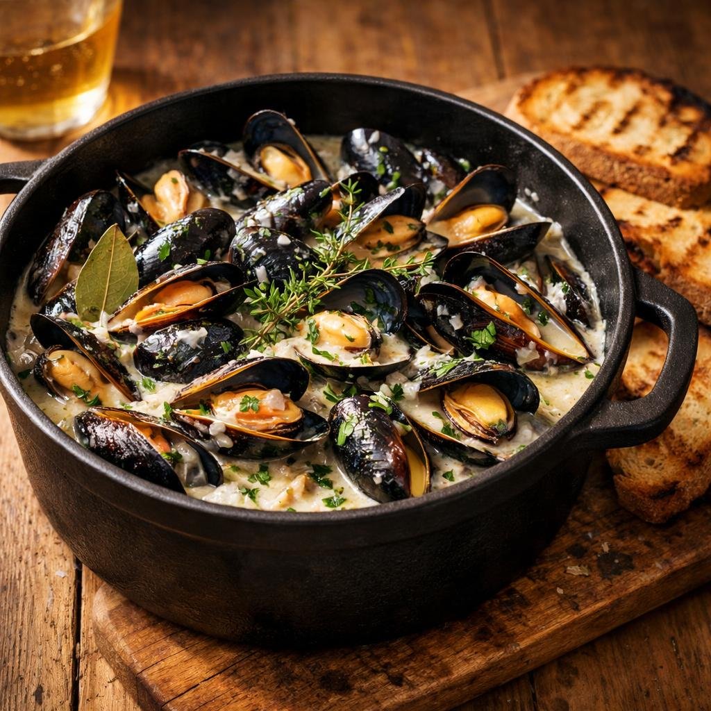Moules au cidre