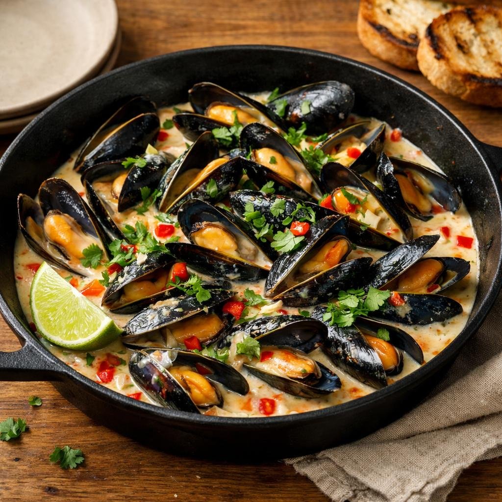 Moules coco citron vert
