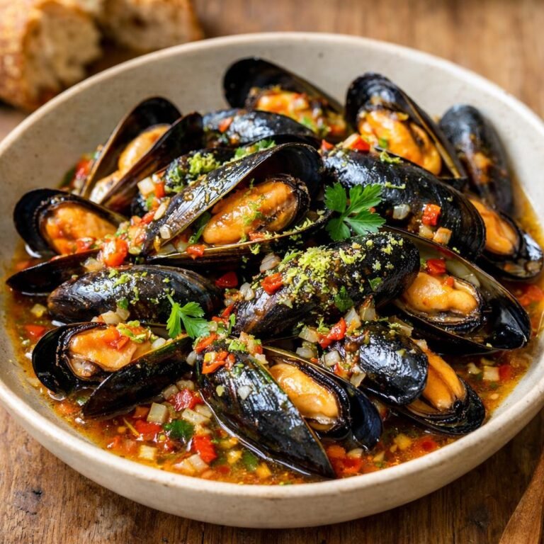 Moules vapeur sauce chien