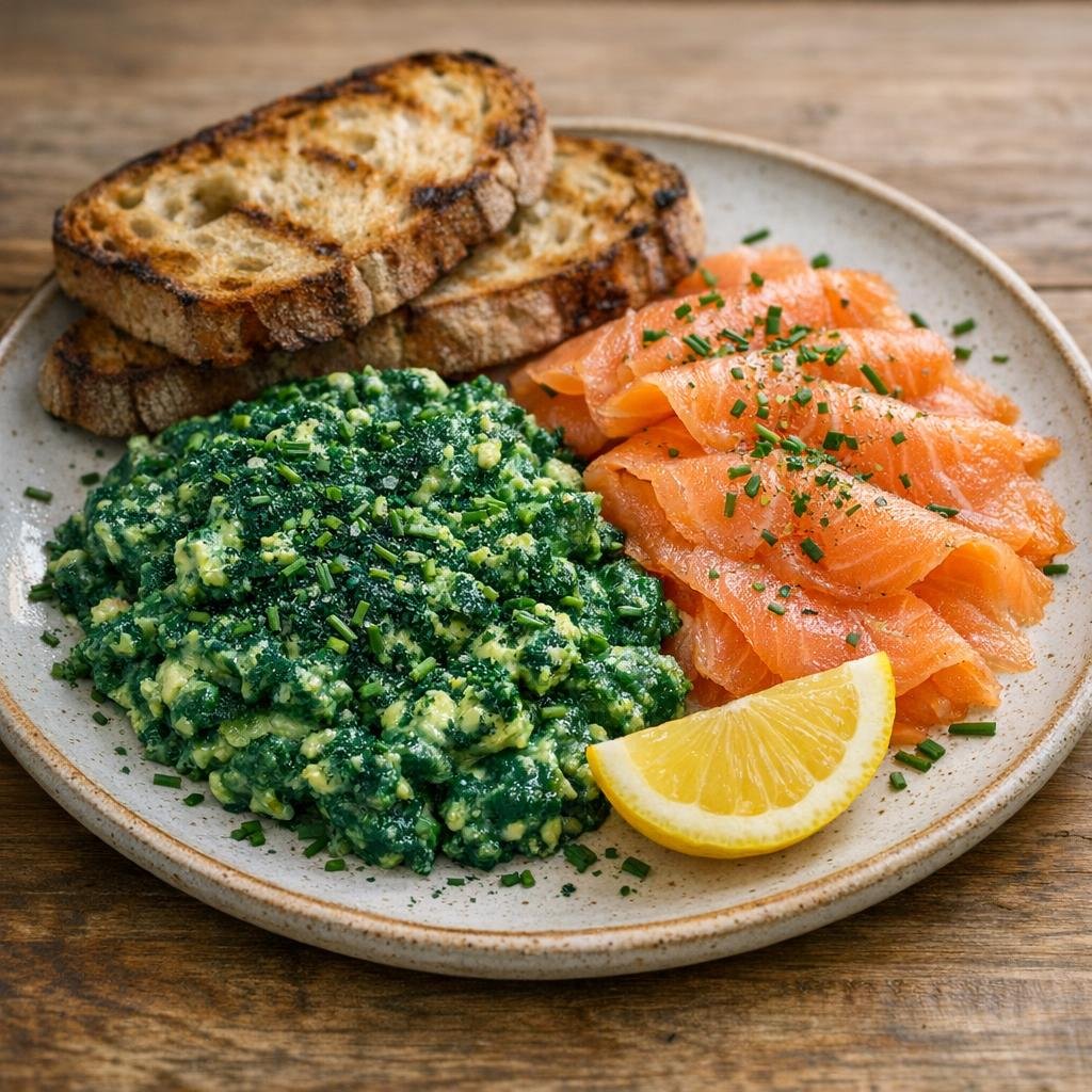 oeufs brouillés spiruline