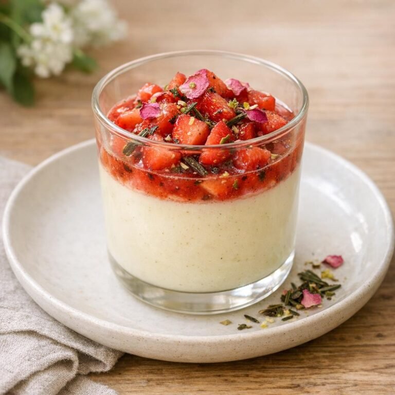panna cotta au thé vert