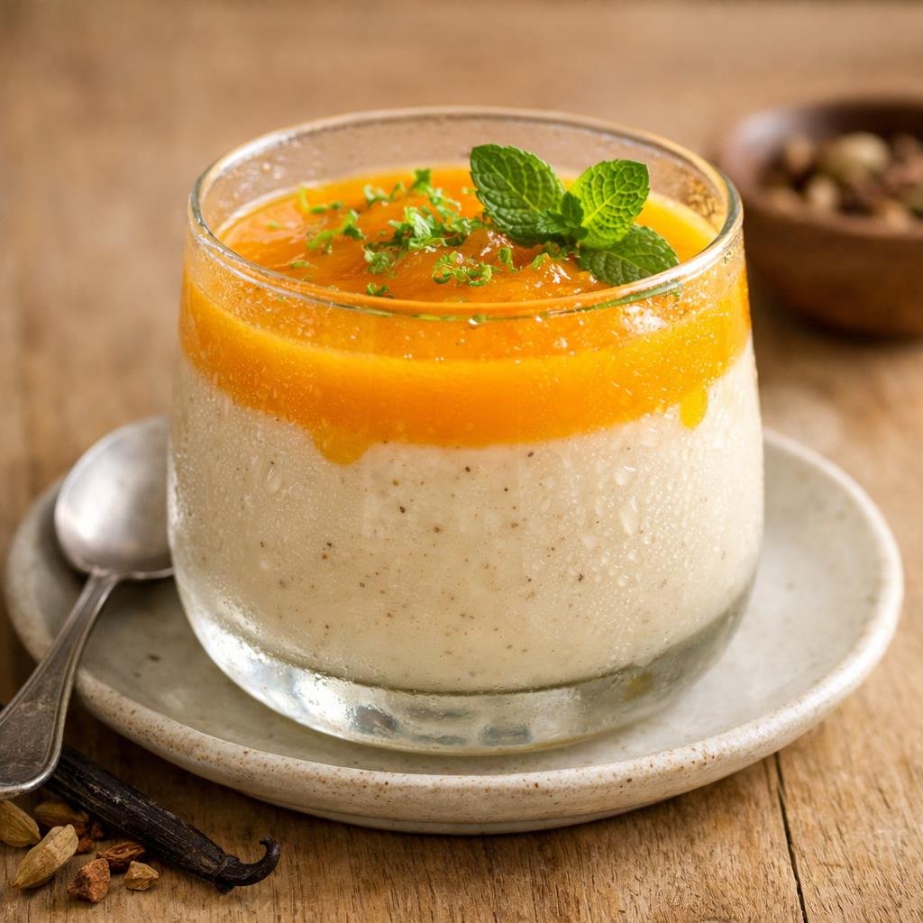 Panna cotta chai latte