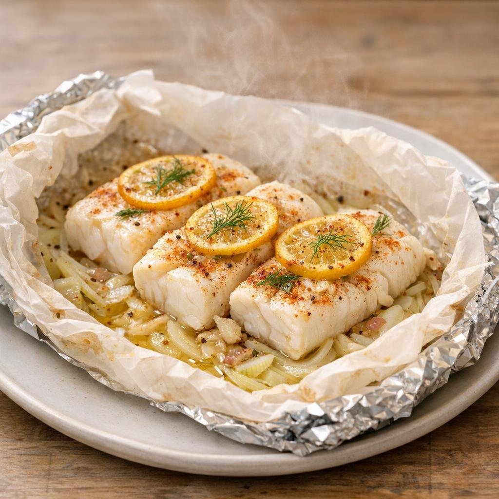 papillote de cabillaud