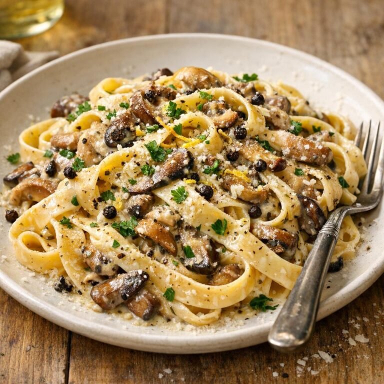 pâtes aux champignons