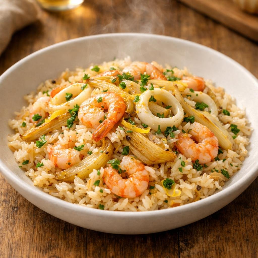 Pilaf de fruits de mer