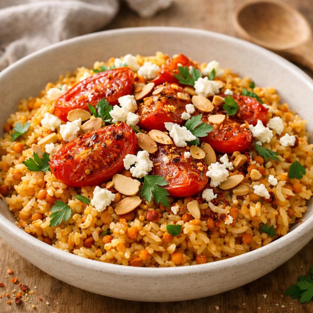 pilaf lentilles corail