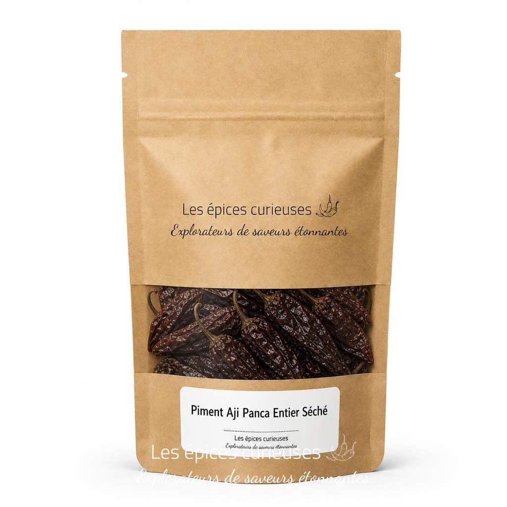 Piment Aji Panca Entier Séché - Packaging - Les Épices Curieuses