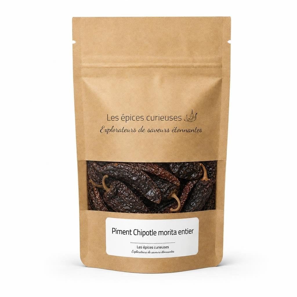 Piment Chipotle morita entier - Packaging - Les Épices Curieuses