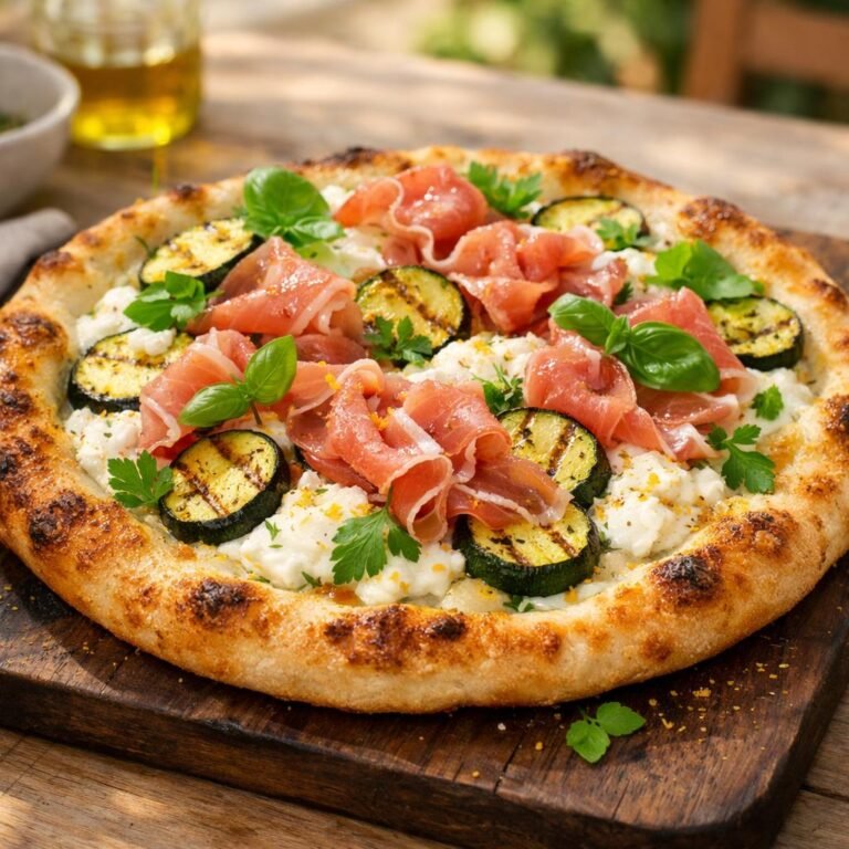 pizza blanche estivale