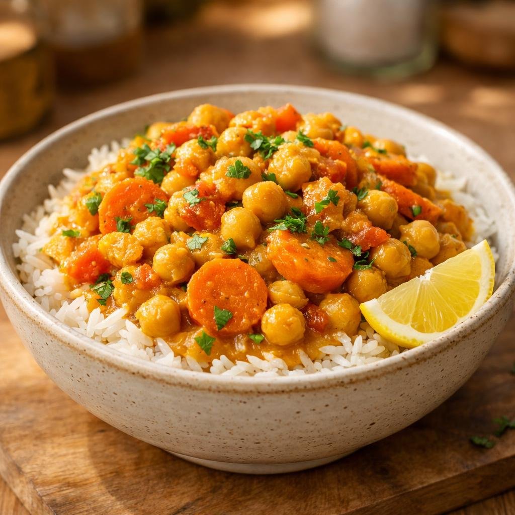 pois chiches au curcuma