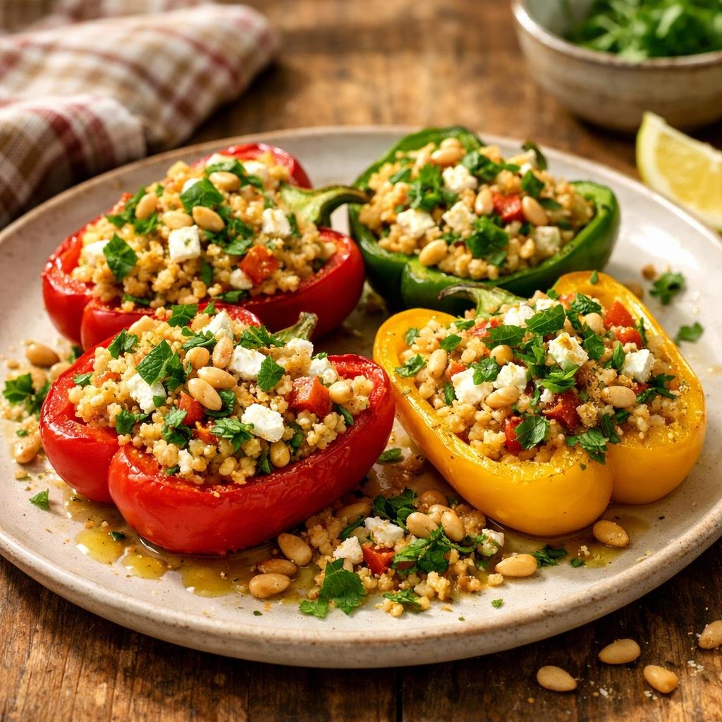 Poivrons farcis bulgur