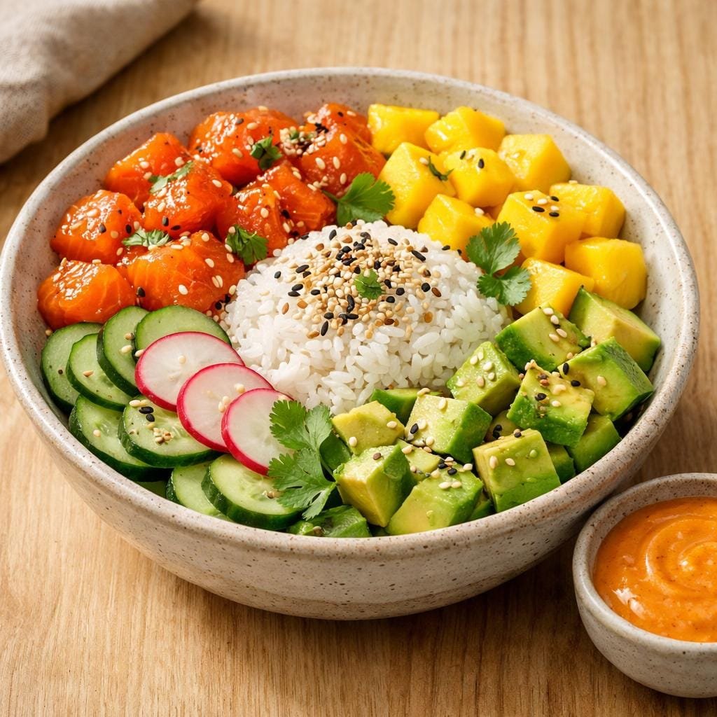 poke bowl saumon mangue