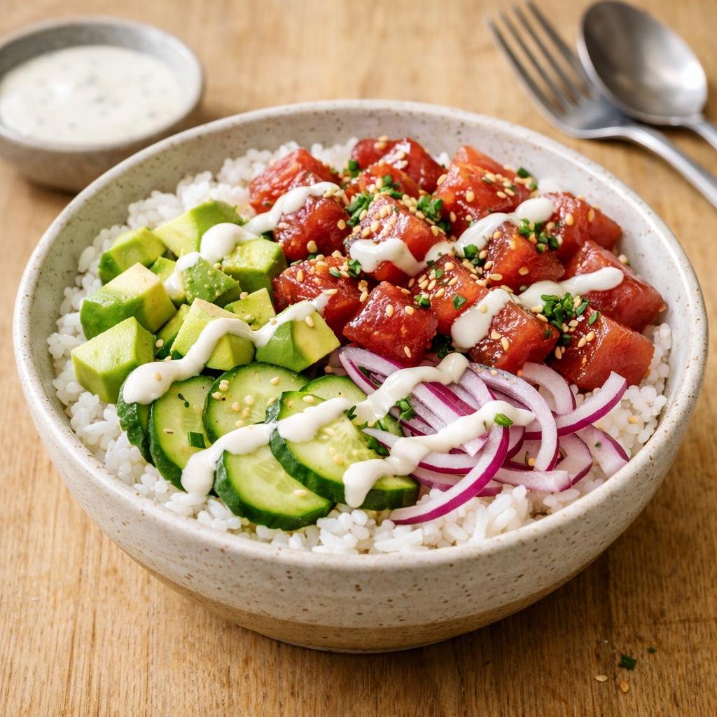 Poke bowl thon avocat