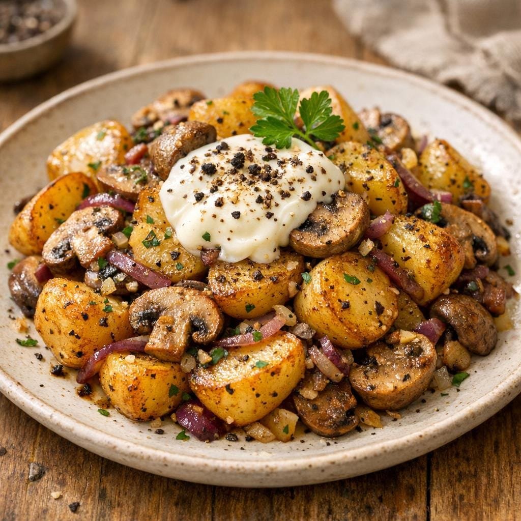 Pommes de terre rôties au poivre de Phu Quoc et champignons avec Poivre noir de Phu Quoc - 20G