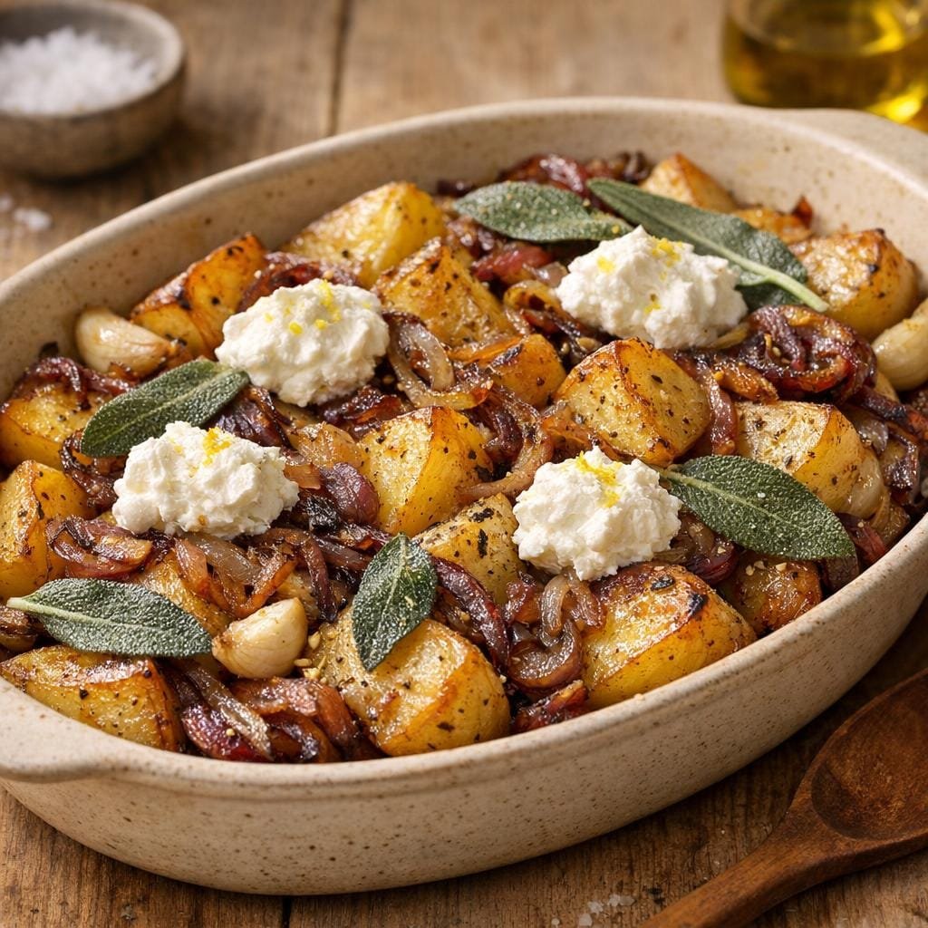 Pommes de terre rôties sauge