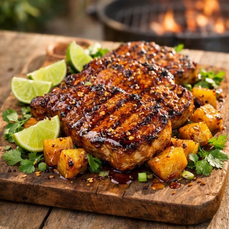 porc caramélisé ananas