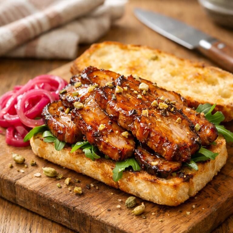 porc laqué miel cardamome