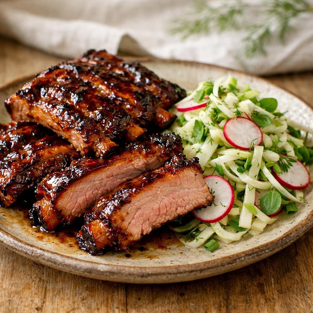 porc laqué vanille miel
