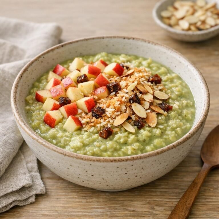 Porridge au Matcha Summer Breeze, pomme coco et amande avec Matcha Summer Breeze